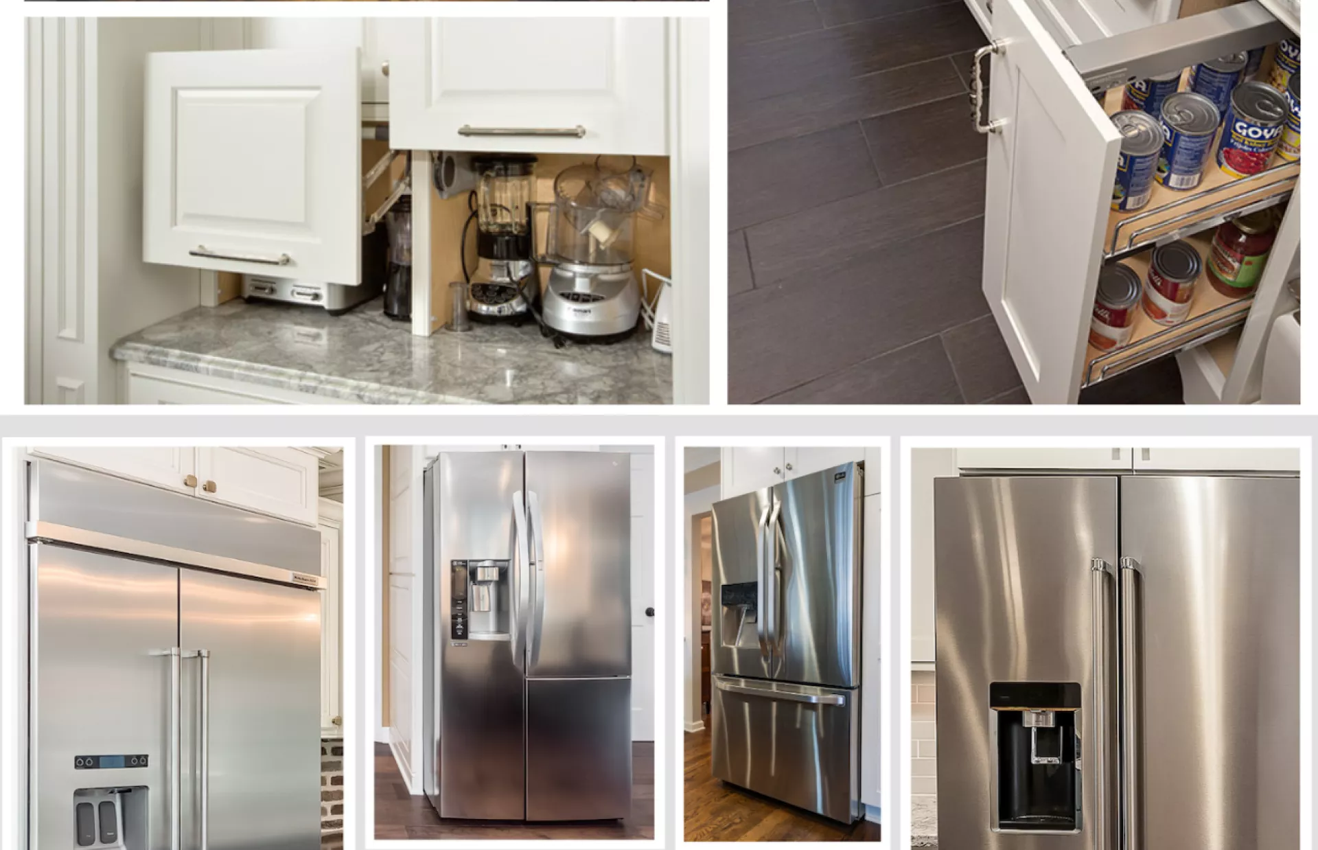 32 Kitchen Cabinets Around Refrigerator For More Storage Space